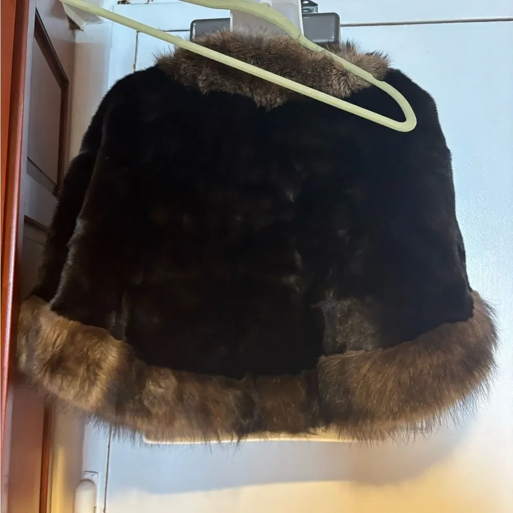 Fur Stole dresssuit coat shawl accessory throw jacket cape wrap accessory poncho